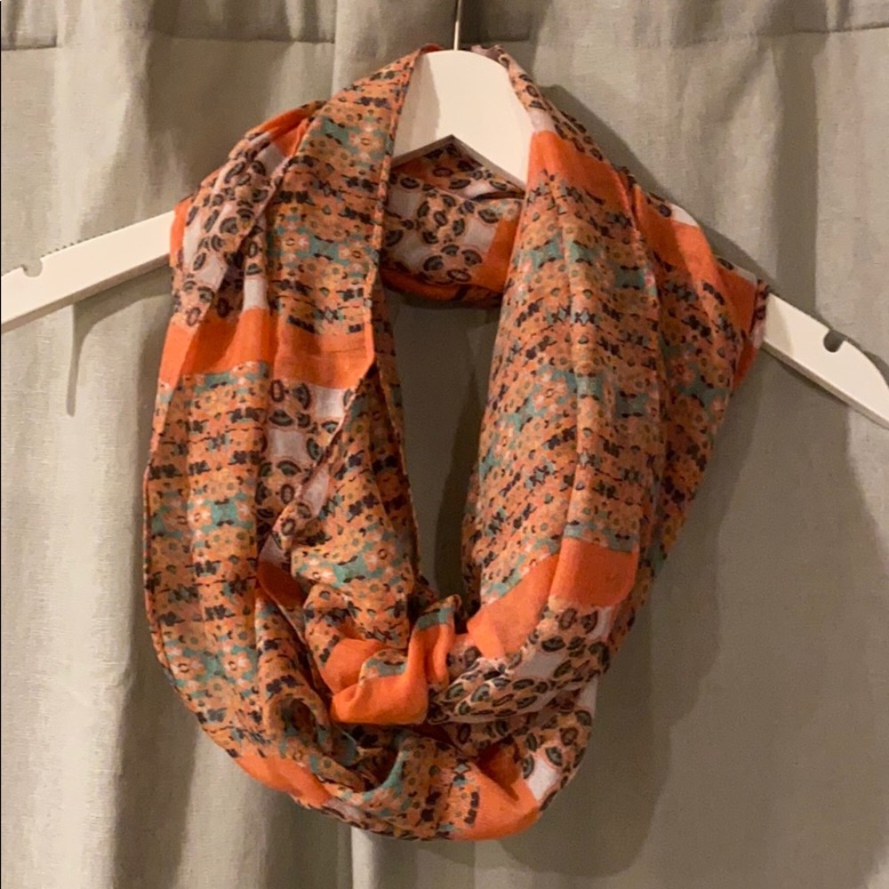 Charlotte Russe mixed print infinity scarf